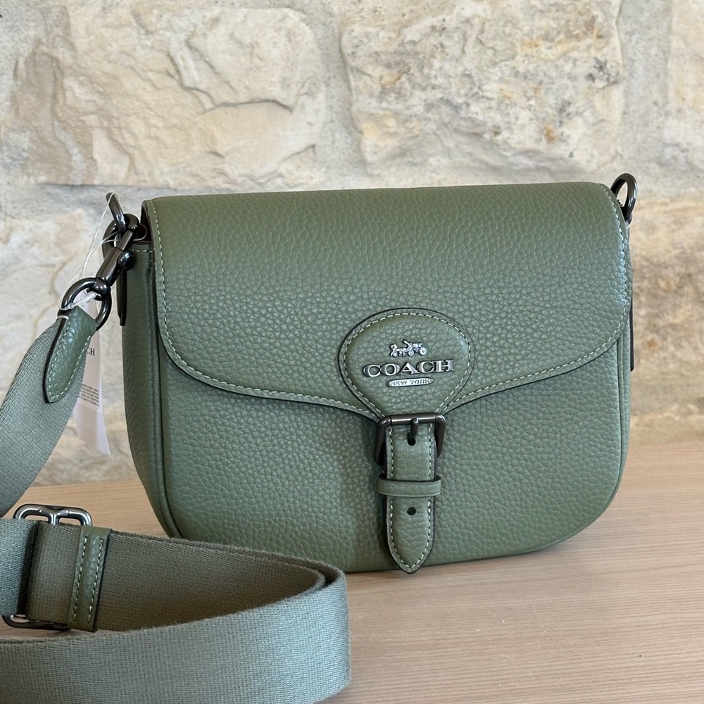 Coach Amelia Saddle Bag leather NWT Authentic - Picture 2 of 10